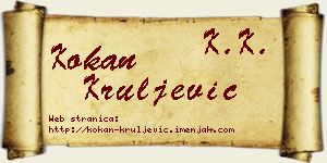 Kokan Kruljević vizit kartica